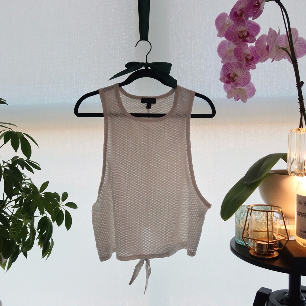 Alala Mesh Athletic Tank, White 🪴